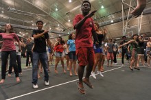 Students participating in Feet to the Fire: Feast or Famine