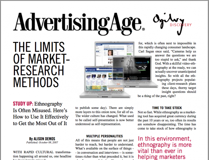 Ali Demos' "The Limits of Market-Research Methods