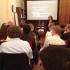 Liz Dreyer facilitate and exercise with the participants in "Business Unusual" at EmcArts.