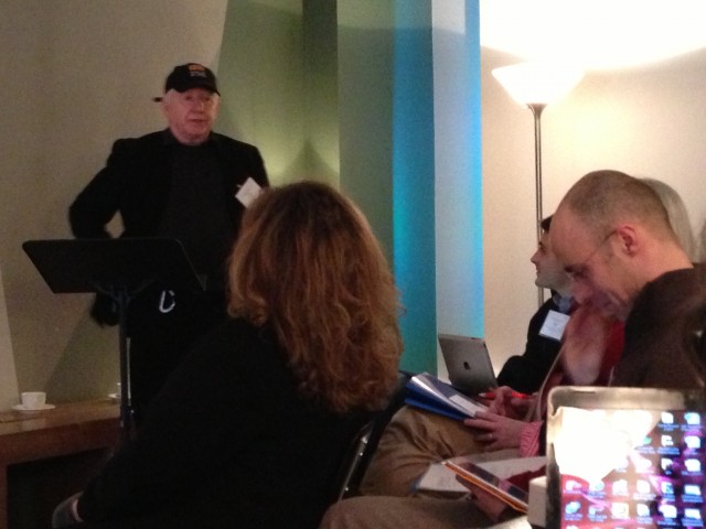 John McCann encourages the group to go as deep as they can with their work.