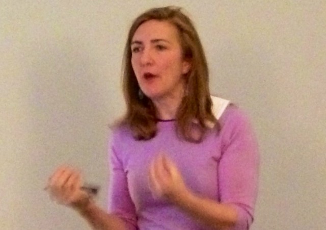 Merilee Mostov puts questions to the group